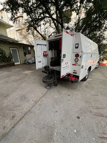 Magnet Plumbing service vehicle on-site for Slab Leak Repair in Baynard Village